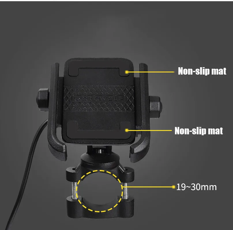 Держатель телефона для мотоцикла велосипеда с зарядным устройством USB кронштейн
