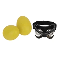 1 pair plastic percussion musical egg maracas shakers yellow 1 pcs percussion foot tambourine with metal jinglesblack