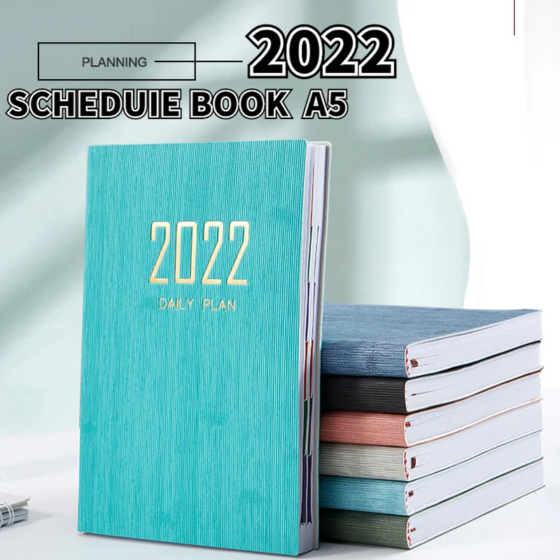 

Записная книжка формата А5 на 2022 год, портативный блокнот с индексом, дневник, еженедельный органайзер, для планирования расписания s, канцел...