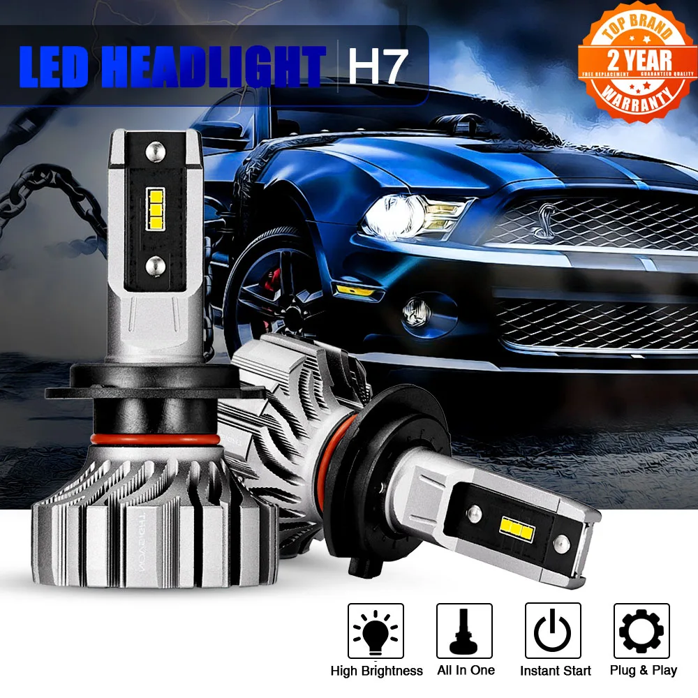 Светодиодные мини фары NOVSIGHT H7 автомобильные H4 9005 HB3 9006 HB4 9012 H1 H3 H11 H8 H9 лампы для