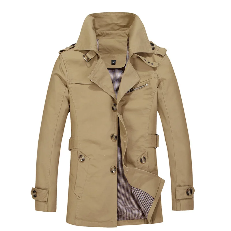 

Spring Autumn Men's Clothes New Business Long Jacket 2021 Casual Windbreaker Jacket Men Trench Coat Men Fashion Overcoat