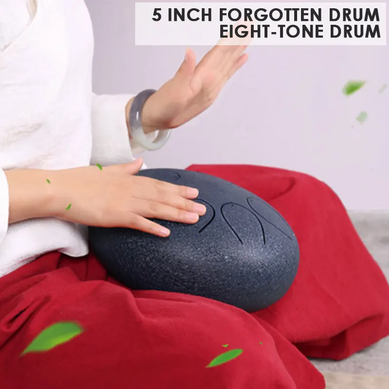 Сильный пустой барабан Handpan Tranquilizing Mini 5 дюймов нержавеющая сталь 2 цвета ударный