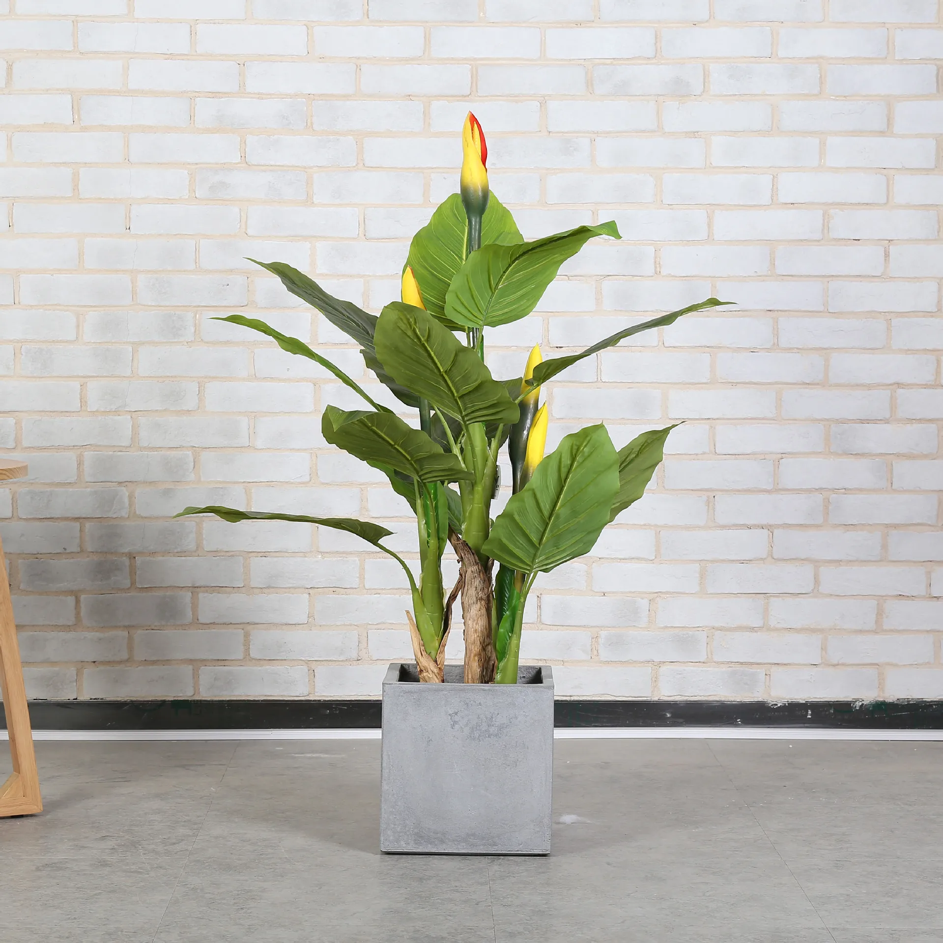 Большой горшок для зелени 130 см 4 стебля зеленое дерево принцессы искусственные