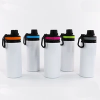cute children water bottle portable outdoor stainless steel water bottles 600ml sublimation blank kids drink bottle with straw