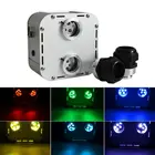 32 Вт RGB Мерцание светодиодный оптоволоконный светильник двигателя Алюминий светильник ing двойной головкой + 28key RF пульта дистанционного управления PMMA Пластиковые защитные пломбы для кабеля