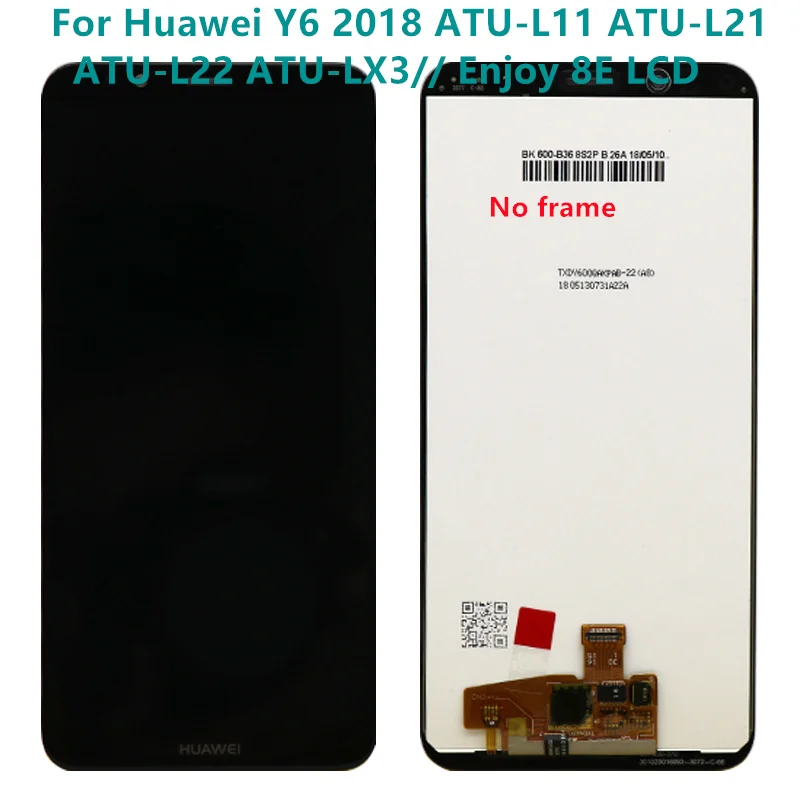 

5.7 inch Y6 2018 LCD DIsplay Touch Screen Digitizer Assembly For Huawei Y6 2018 ATU-L11 ATU-L21 ATU-L22 ATU-LX3// Enjoy 8E LCD