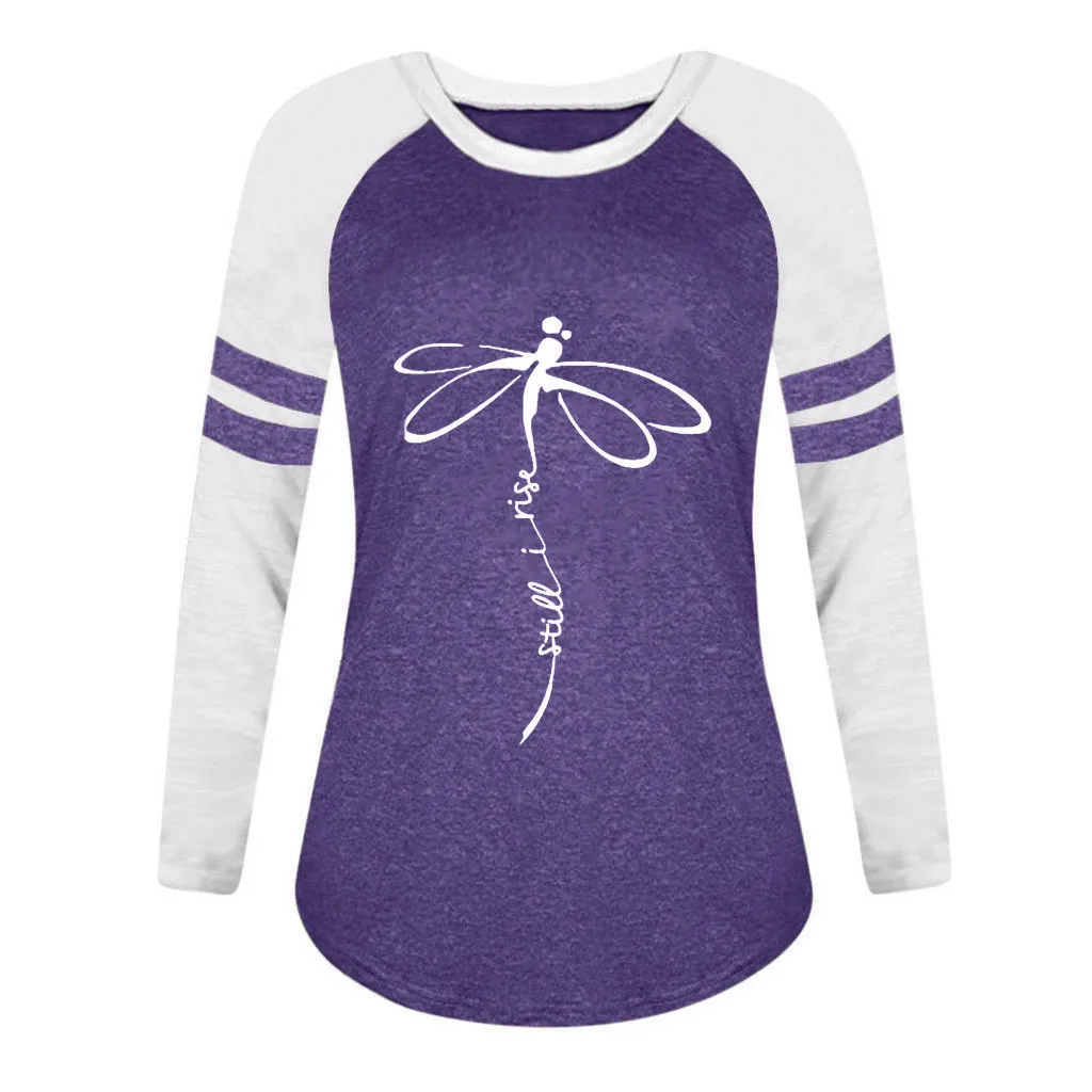 Женская футболка в полоску с длинным рукавом|Футболки| |