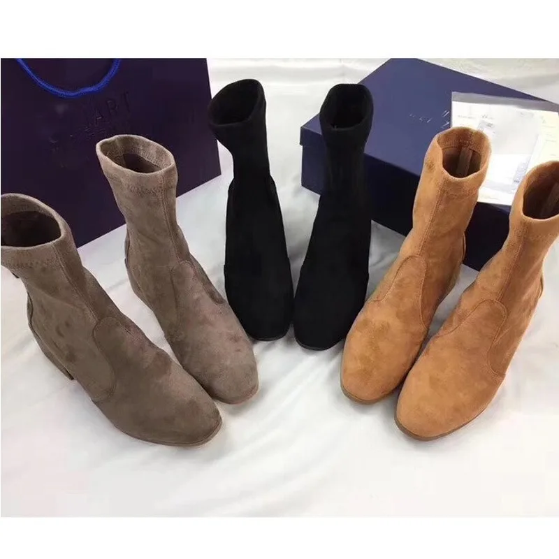 Женские ботильоны 2019 Весенняя женская повседневная обувь модная однотонная