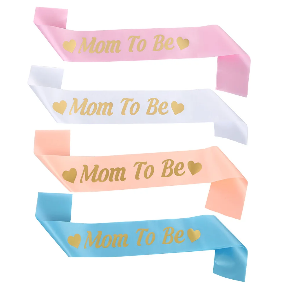 Атласный пояс на плечо с надписью Mom to Be Crown | Дом и сад