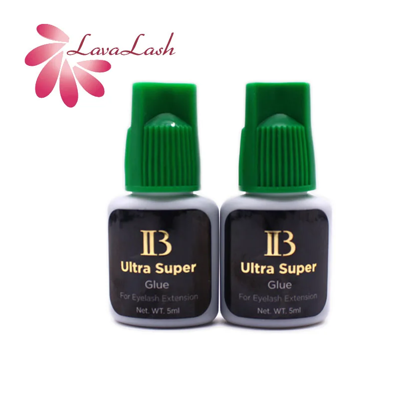 2 Bottles I-Beauty IB Ultra Super Glue 5ml Individual Fast Drying Eyelash Extensions Green Cap Lash Glue Wholesale Makeup Tools