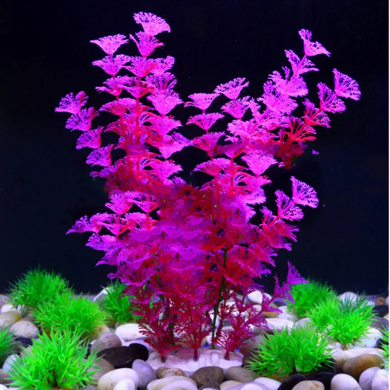 Colourful Artificial Plastic Simulation Water Plant Grass Aquarium Decorations Plants Fish Tank Ornament Decor Accessories | Дом и сад