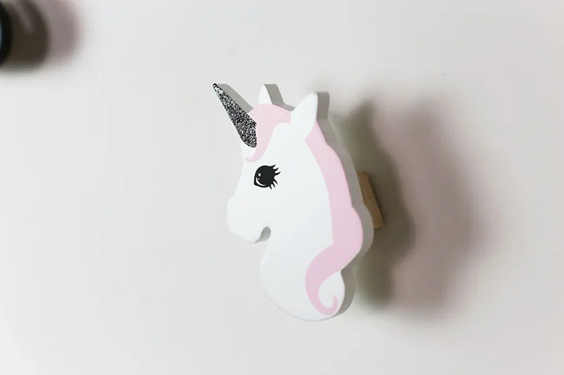 C 1PC pink unicorn Ins деревянная детская комната одежда крючок Настенная Наклейка Фламинго Лебедь Единорог крест Кролик Летучая мышь кролик вешалка с бантом крюк украшение дома - Цвет: C 1PC pink unicorn