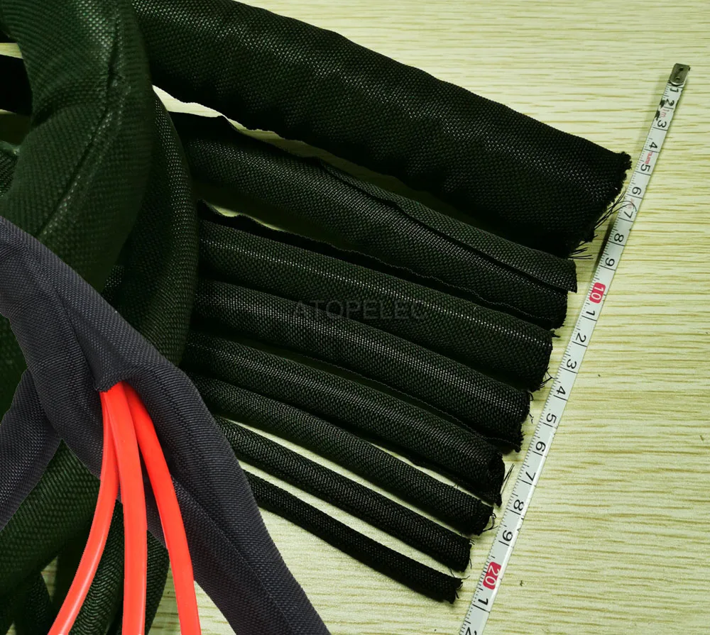 Расширяемый самозакрывающийся плетеный кабель 1 м оболочка проводки ткацкого