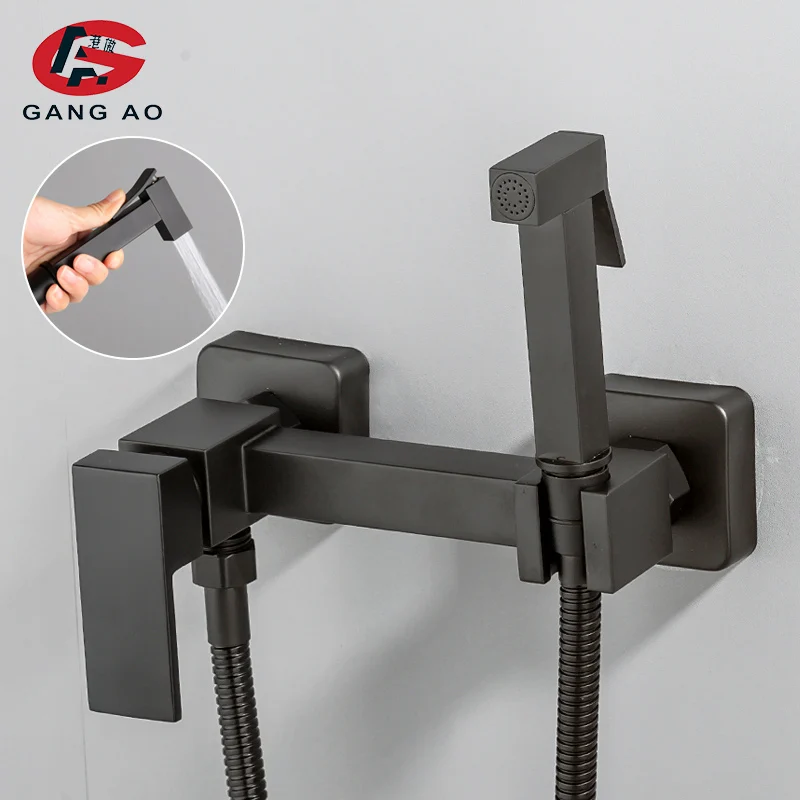 Угловой смеситель для биде Латунный однорычажный кран холодной и горячей воды