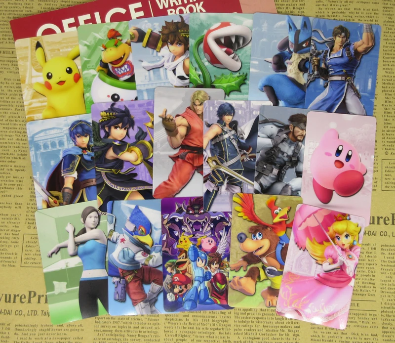 80pcs Super Smash Bros Ultimate Characters Stickers Crossover Fighting Game Mario Pikachu Mega Man Terry DLC SSBU Glossy Sticker