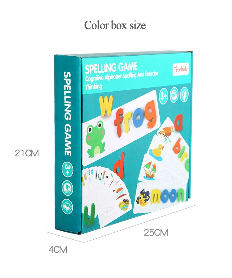 

1 Set Wooden Number Alphabet Letter Spelling Word Puzzle Game Learning Cards Matching 3D Puzzle Preschool Educational Kids Toys