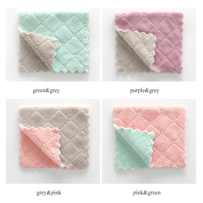 

25 pcs/lot Home microfiber towels for kitchen Absorbent thicker cloth for cleaning Micro fiber wipe table kitchen towel