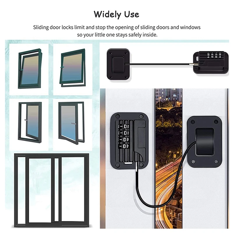 

2 Pack Refrigerator Lock Combination Coded,Fridge Lock for Kids Safe, Child Safety Cabinet Window Locks, Baby Door Lock