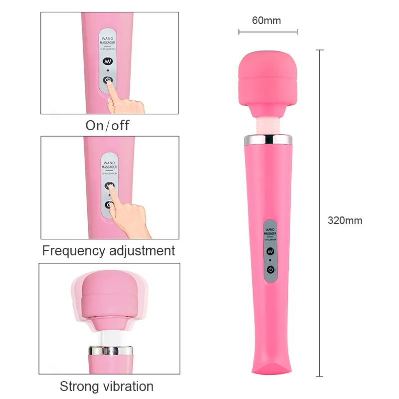 Огромная волшебная палочка Массажная AV Вибратор мощный 10 режимов Стимулятор