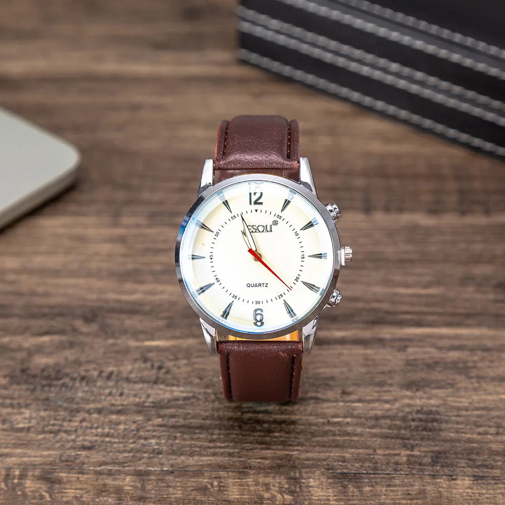 

XSVO Men's Gift Set Beautifully Wrapped Watch + Sunglasses Set Creative Combination Set-Watch Casual Sports Male Wristwatches