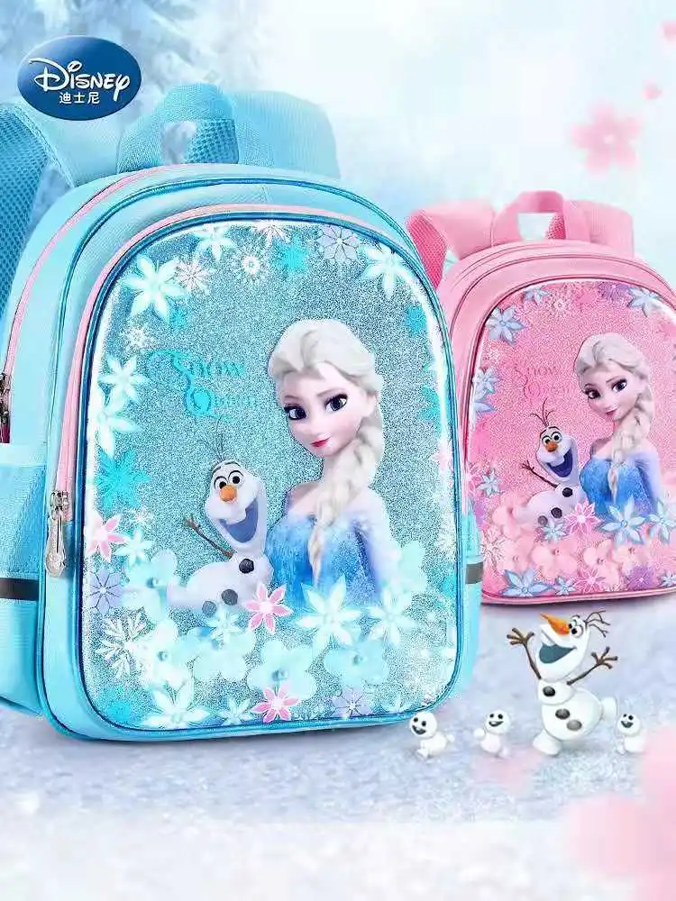 Школьные ранцы Disney Frozen для девочек, большой рюкзак От 4 до 12 лет учеников начальной школы и детского сада Эльзы, Анны, Олафа