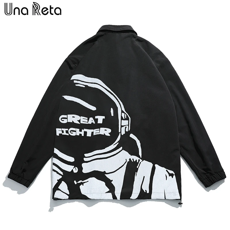 

UnaReta Jacket Coat Men New Spring Autumn Harajuku Casual Coat Men Long Sleeve Hip Hop Reflective Baseball Jacket Man Streetwear