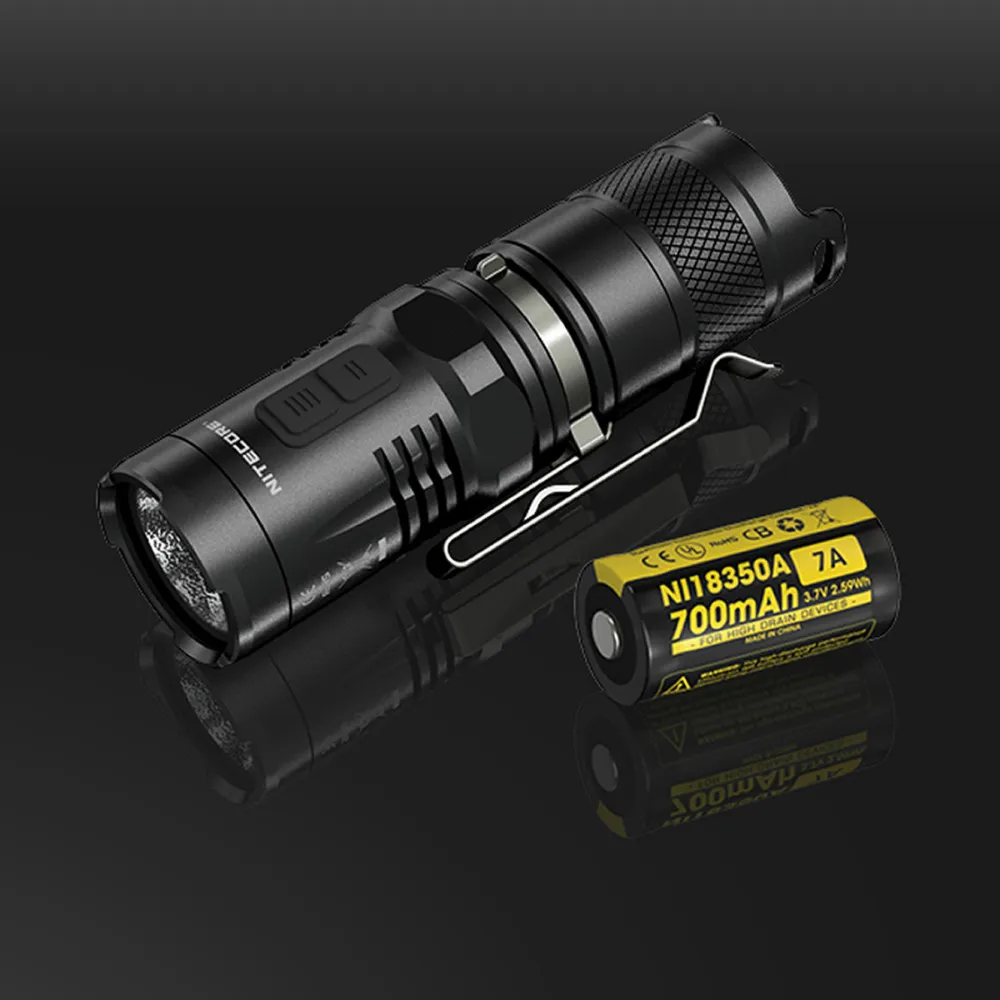 Распродажа перезаряжаемая батарея NITECORE MT10C + IMR18350 920 люмен зеркальная