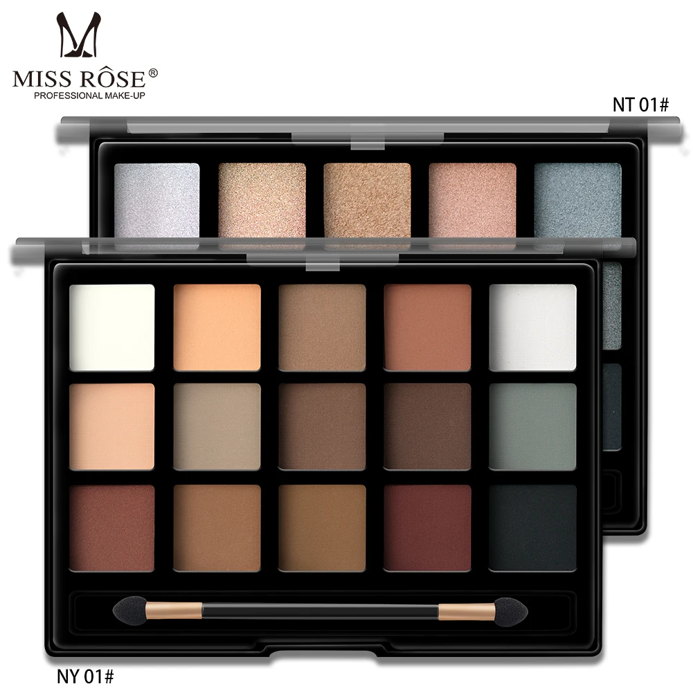 MISS ROSE 15 цветов красивые глазурованные обнаженные тени для век макияж пигменты