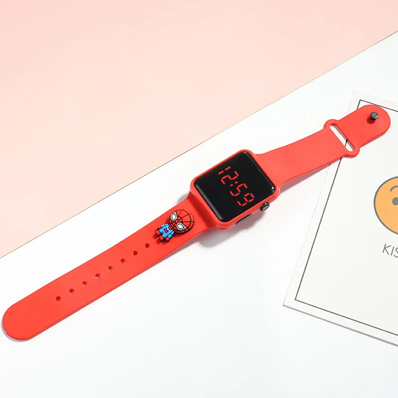 Disney Digital Smart sport watch LED Display Watch Spiderman Cartoon Fashion Student Electronic Boy Girl Children's Gif | Игрушки и