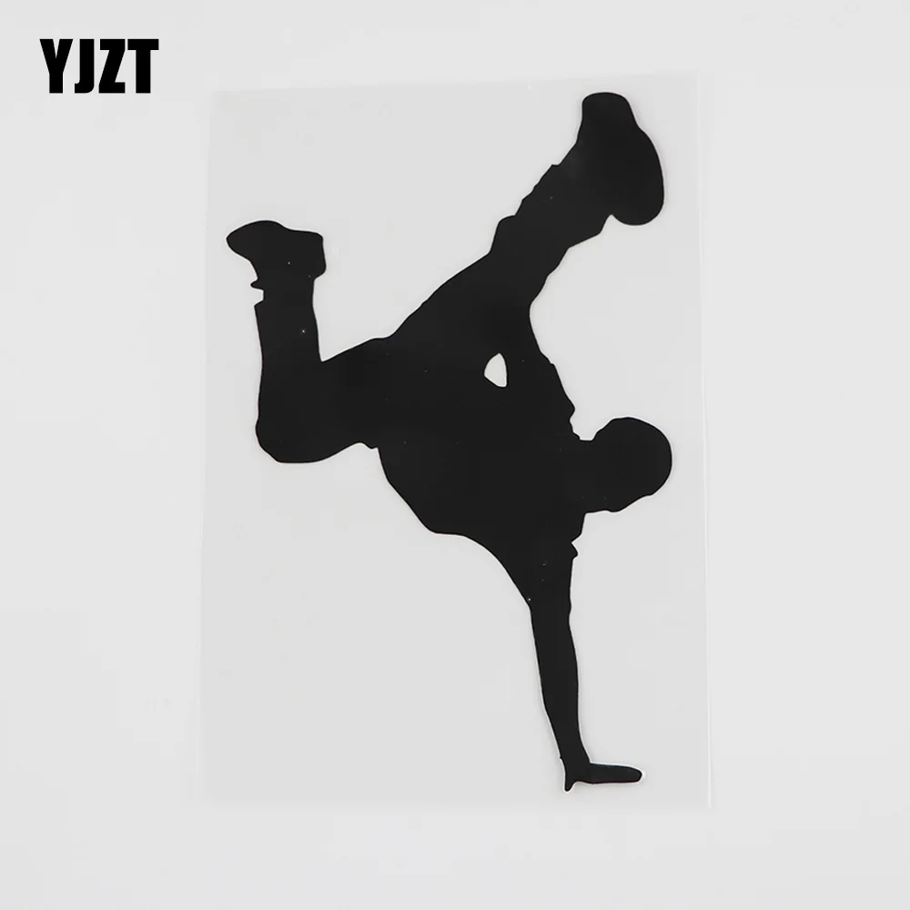 

YJZT 9.2CMX14.4CM Dancing Sports Breakdancer Funny Decal Vinyl Car Sticker Black/Silver 8A-0675