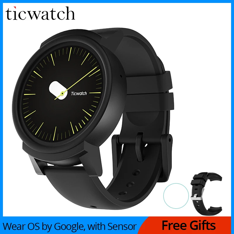 Оригинальные Ticwatch E Ice Смарт-часы Android Wear 2,0 MT2601 двухъядерный  Bluetooth 4,1 wifi gps Smartwatch телефон монитор сердечного ритма |  Электроника | АлиЭкспресс