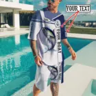 Футболка мужская и женская с 3D-принтом рыбы