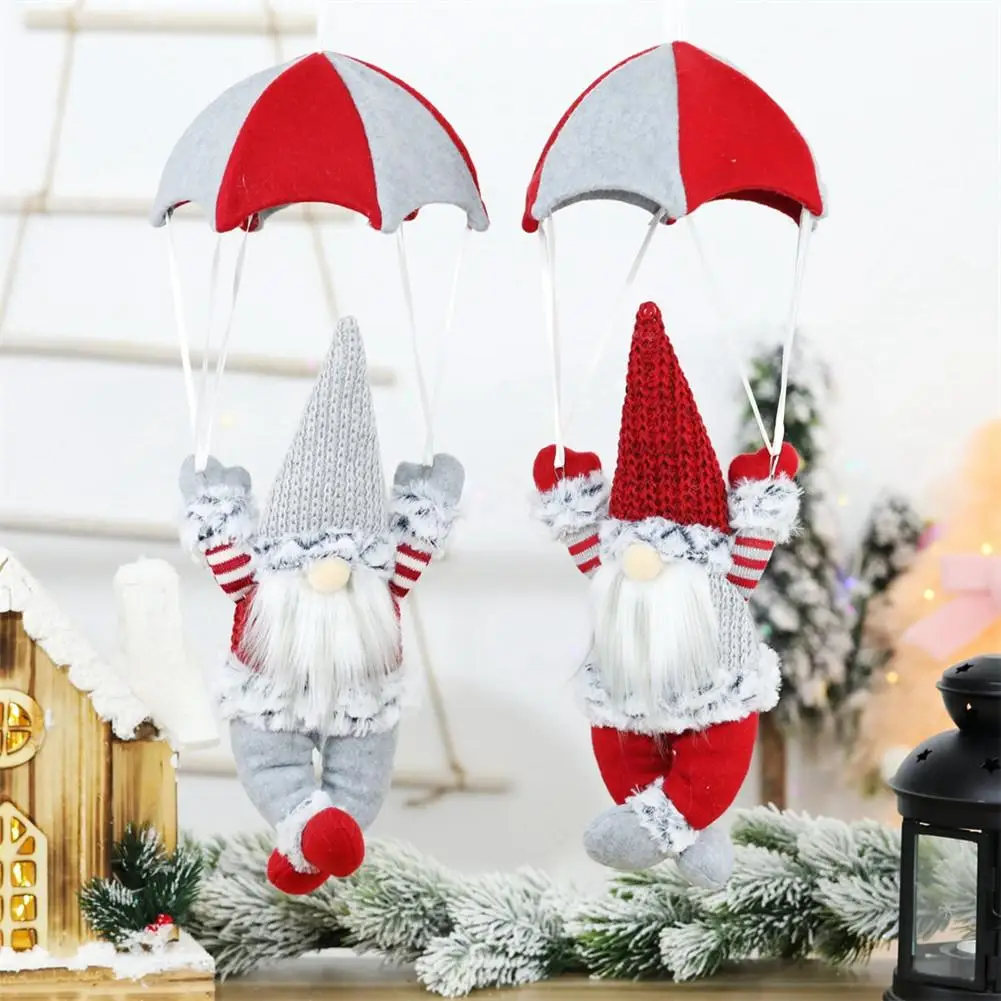 

2021 Merry Christmas Decoration Santa Gnome Plush Doll Pendant Tree Parachute Hanging Ornaments Christmas Crafts