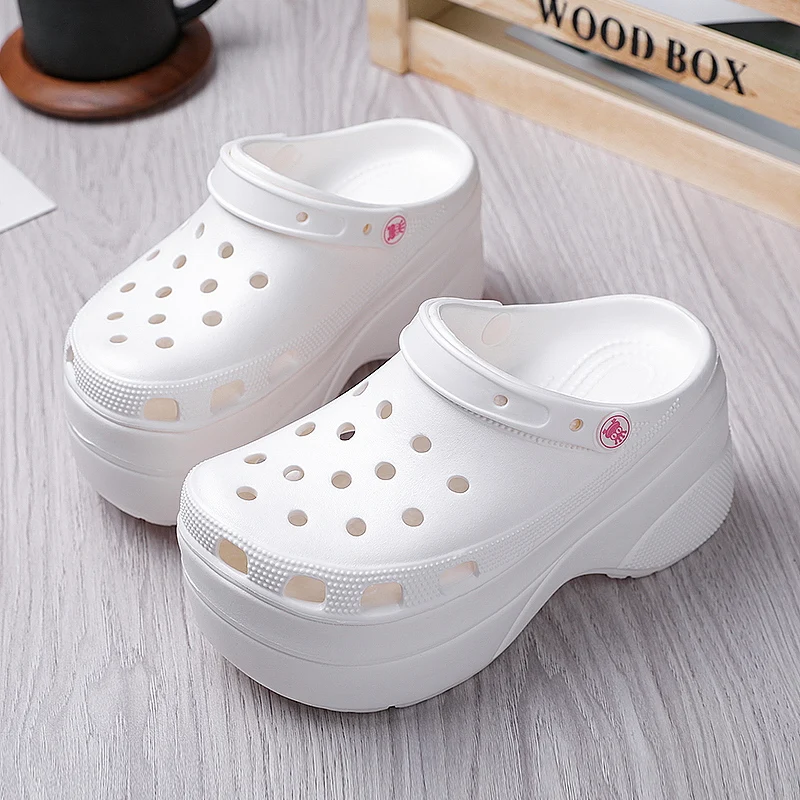 

Summer Women Clogs Quick Dry Wedges Platform Garden Shoes Beach Sandals Home Slippers Thick Sole Increased Flip Flops for Women
