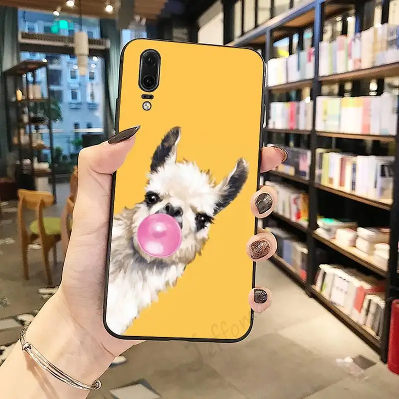 

cute lamas Alpaca animals pink Phone Case For Huawei honor Mate P 10 20 30 40 Pro 10i 9 10 20 8 x Lite