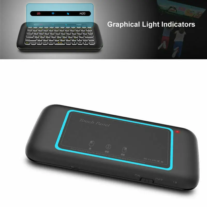 Мини беспроводная клавиатура Пульт + мышь сенсорная панель для Android tv Box