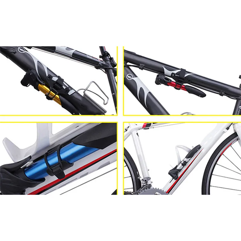Mount Bracket Double Mouth Portable Bike Easy Install Cycling Bicycle Pump Holder Retaining Inflator Frame Nylon Fixing Clip | Спорт и