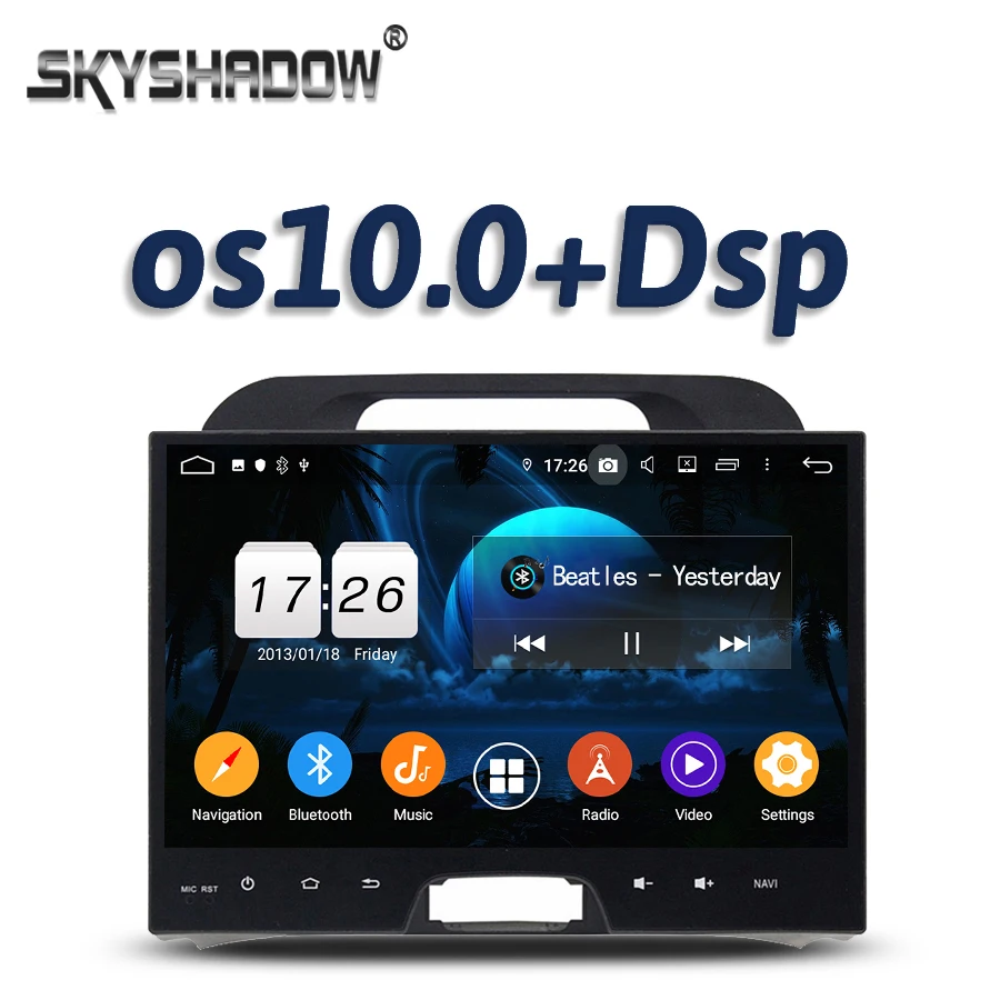 DSP 10 1 &quotIPS Android 2 ГБ + 16 Гб 4 ядра Bluetooth 5 0 Wifi GPS карта Автомобильный DVD плеер RDS радио