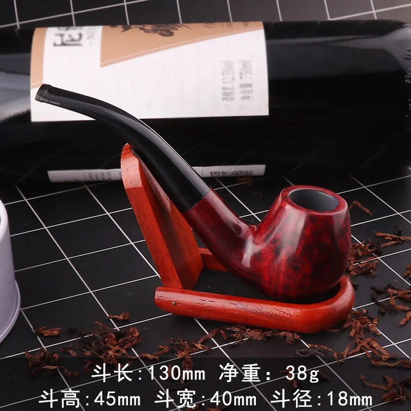 

Briar Bullhead Filter Pipe Environmentally Friendly Cleaning 9mm Curved Handle Cigarette Holder pipes for smoking weed