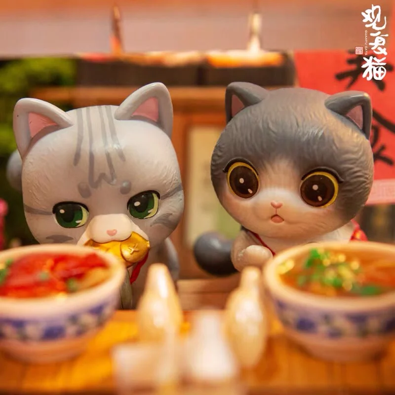 

Blind Box Toys GuanFu Cats Blind Box Caja Ciega Blind Bag Toys Anime Figures Cute Kittys Model Girl Birthday Gift home decor