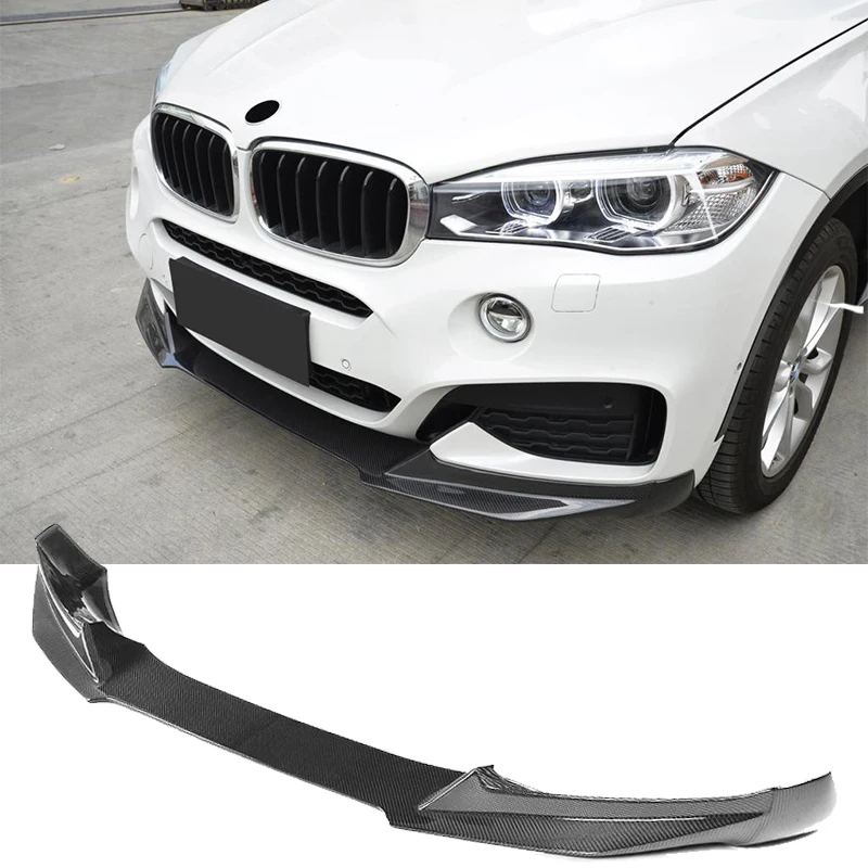 Передний бампер из углеродного волокна спойлер для подбородка BMW X6 F16 M Sport 4 Door 2015