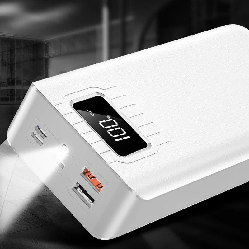 Быстрое зарядное устройство 30000 мАч TypeC Micro USB power Bank светодиодный портативный