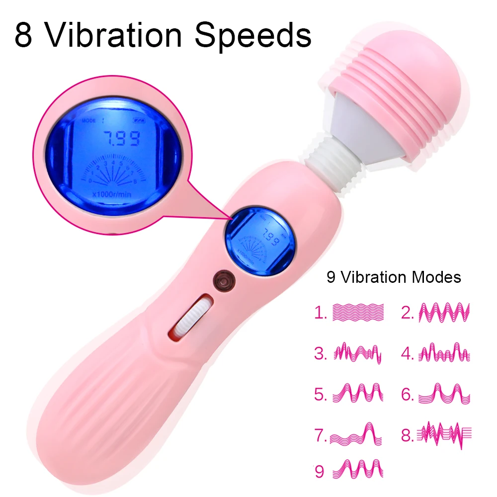 AV Stick Волшебная палочка Вибраторы 9 Частота 8 Скоростей Женский мастурбатор
