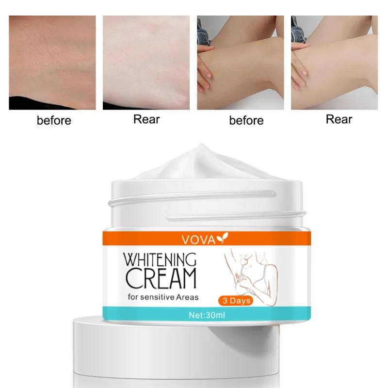 Body Bleaching Cream Armpit Whitening Lightening Underarm Dark Skin Legs Knees Moisturizing Intimate Lotion Care | Красота и здоровье