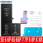 Аккумулятор NOHON для iPhone X, XR, 8, 7, 6S, 6, 6 Plus, 6S Plus, 7 Plus, 8 Plus, SE 2020, SE2, 8Plus, 7Plus, 6Plus, 6SPlus, iPhoneX, сменная литий-полимерная батарея высокой емкости