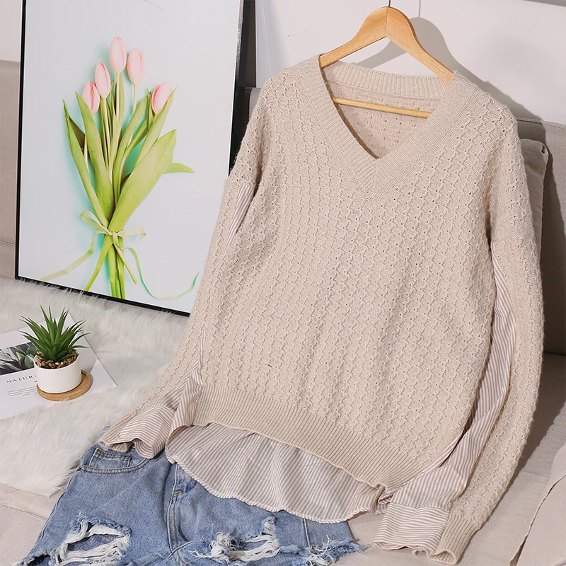 

2022 Basic Autumn Winter Sweater Pullover Women Female Knitted S Slim Long Sleeve Badycon Cheap Casual Coat Blouse V Neck