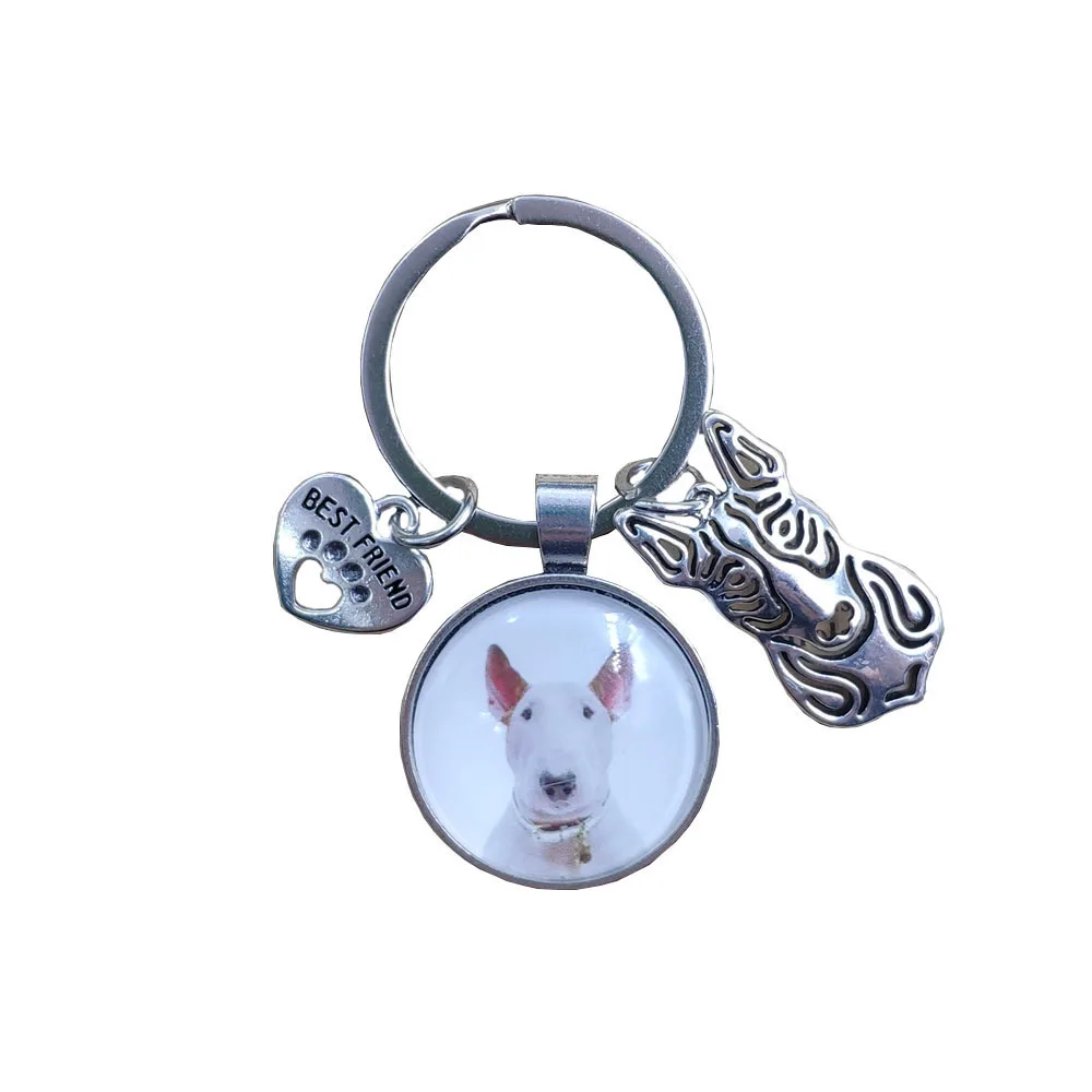 Стаффордширский бультерьер чау собака брелок для ключей с драгоценными камнями