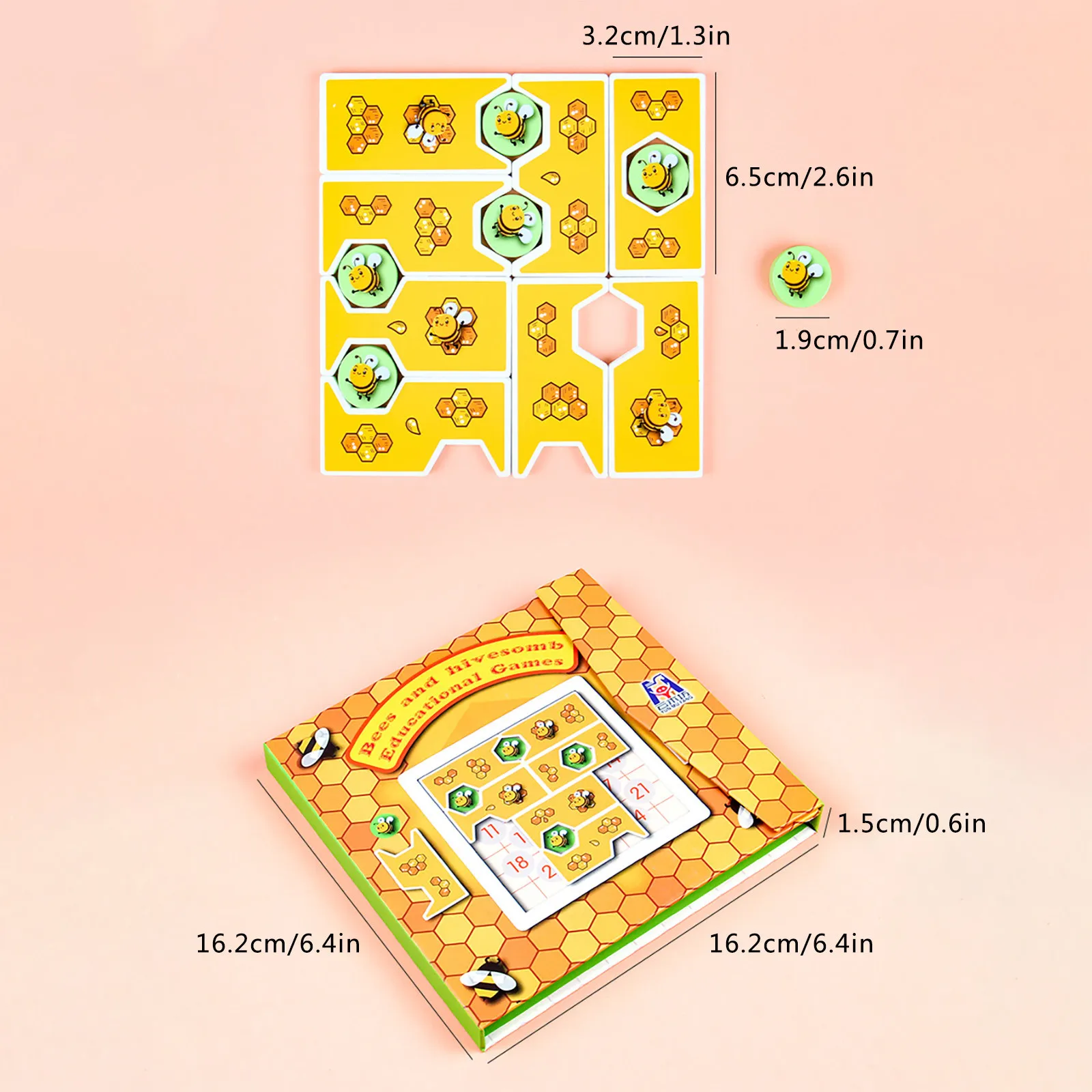 

Montessori Educational Industrious Little Bees Kids Wooden Toys for Children Interactive Beehive Game Board Funny Toys Gift #9