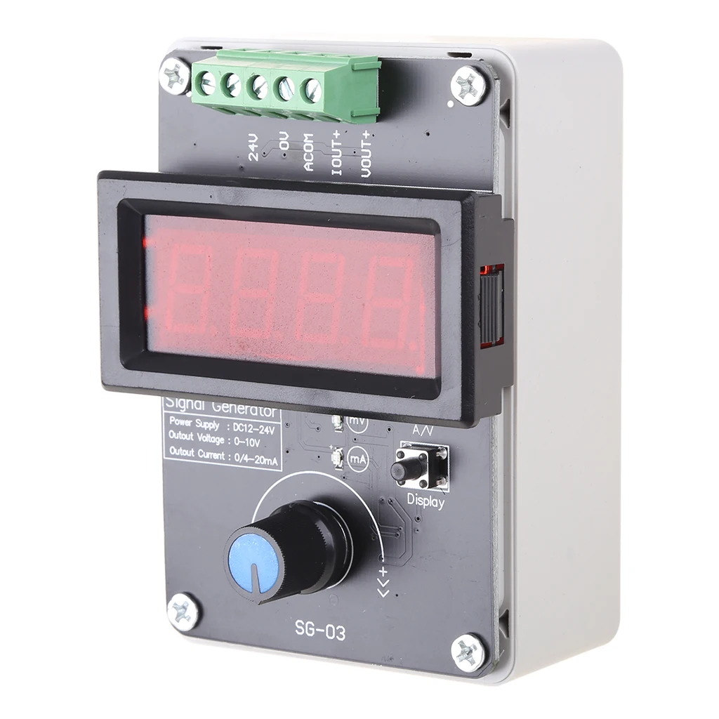 

Brand New and High Quality Adjustable Current Voltage Analog Simulator 0~20mA Signal Generator DC 0~10V
