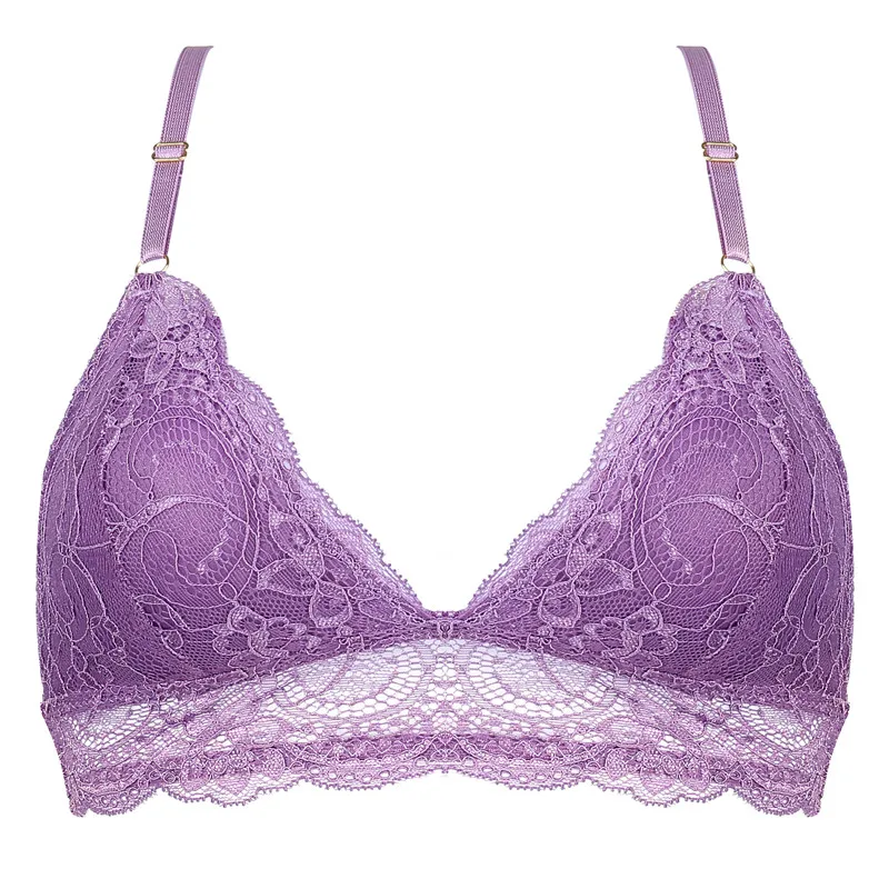 Модный кружевной бюстгальтер Беспроводной спортивный для девочек переходного